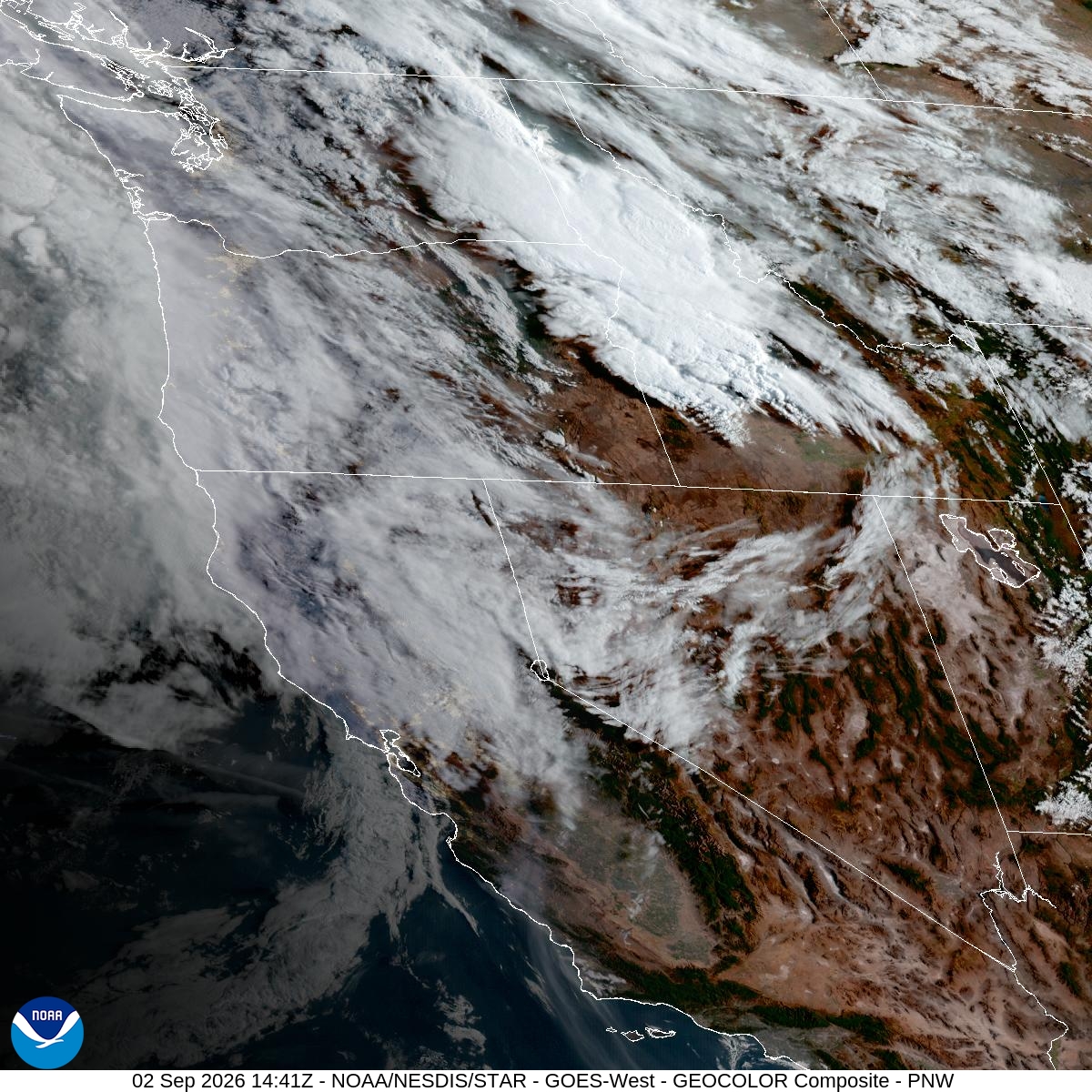 Satellite Imagery of western US